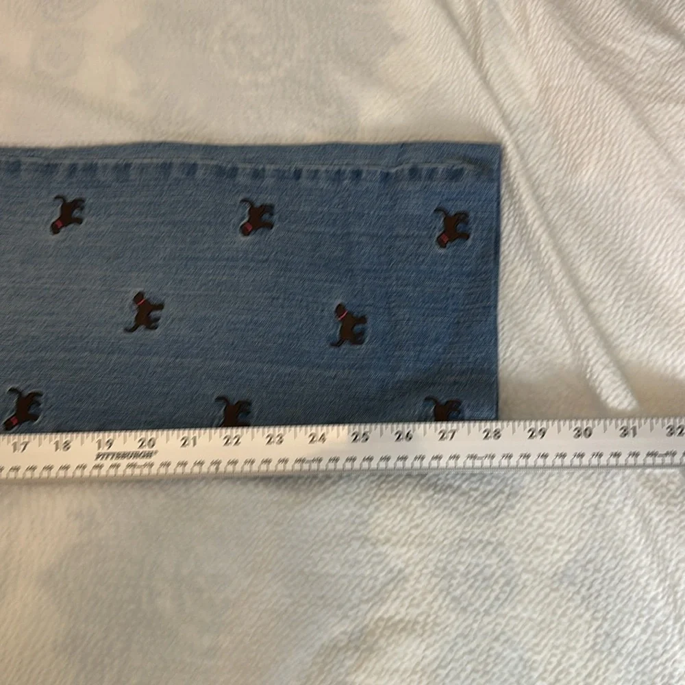 Lilly Pulitzer Blue Straight Leg Jeans with Unique‎ Print